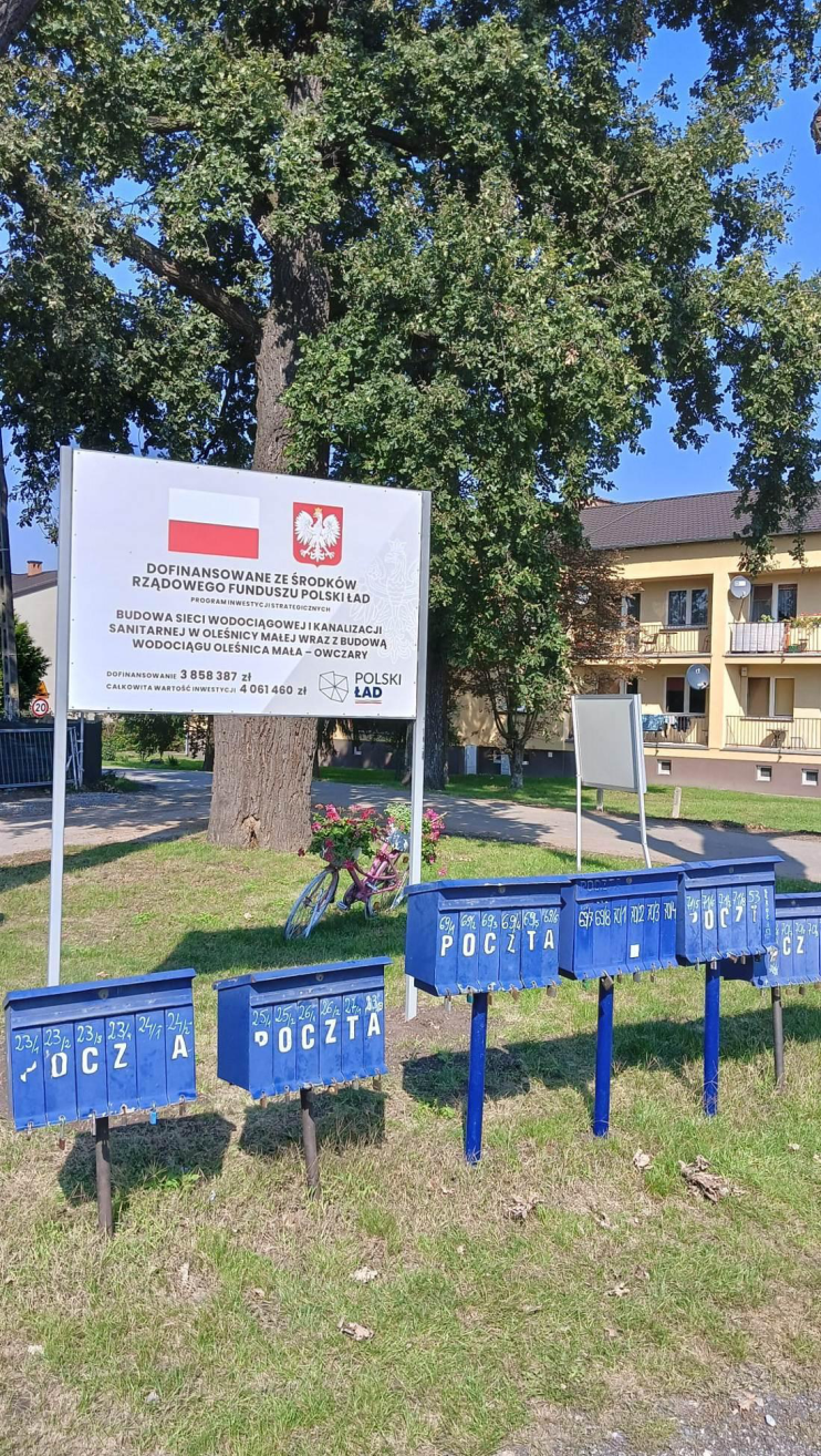 Sieć wodociągowa Oleśnica Mała - Owczary